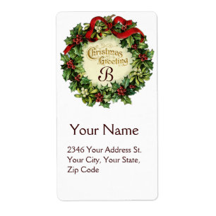 ETIQUETA NATAL CRUZADO COM MISTETOS E HOLLY BERRIES