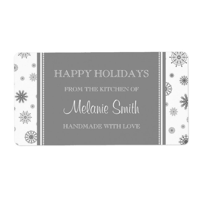 Etiqueta Natal Da Cozinha das Cinzas de Rótulos (Frente)