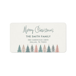 Etiqueta Natal de Férias Modernas Elegante