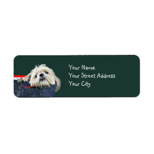Etiqueta Natal de Shih Tzu