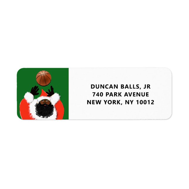 Etiqueta Natal do Basquetebol (Frente)