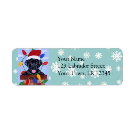 Etiqueta Natal do Black Labrador Retriever