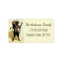 Etiqueta Natal do Krampus Scary Demon Xmas