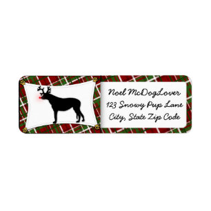 Etiqueta Natal do Wolfhound irlandês