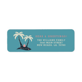 Etiqueta Natal dos Mares e Saudações