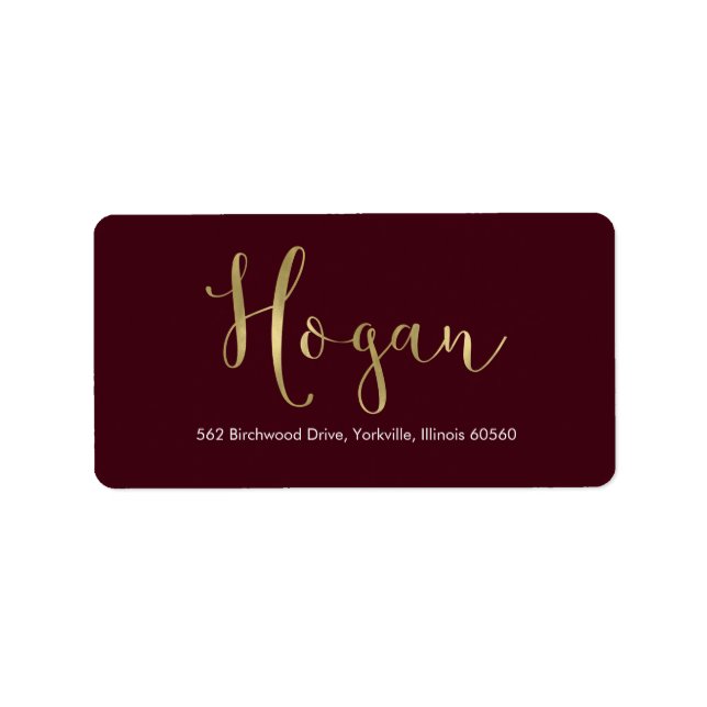 Etiqueta Natal Dourado personalizado (Frente)