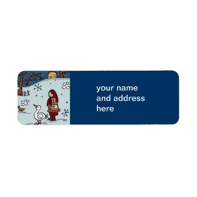 Etiqueta Natal É Arte Folclórica Ucraniana (Frente)