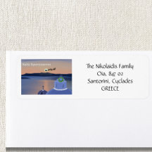 Natal em Santorini, Grécia com o Papai Noel Retorn