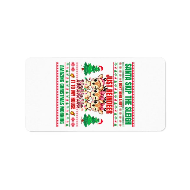 Etiqueta Natal Feliz Natal Para Rebeldes-Presentes (Frente)