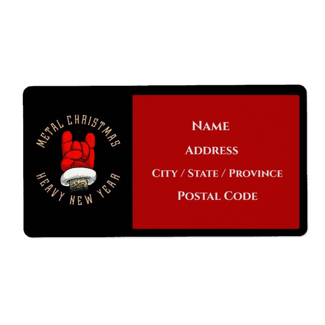 Etiqueta Natal Heavy Metal   (Frente)