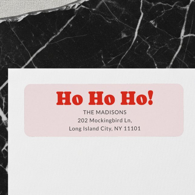Etiqueta Natal Ho Ho Ho Retro (Criador carregado)
