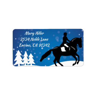 Etiqueta Natal Horse Dressage Inverno