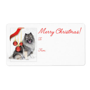 Etiqueta Natal Keeshond Gift
