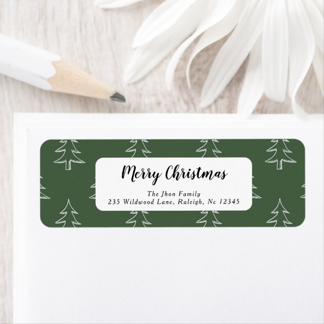 Etiqueta Natal moderno minimalista (Insitu)