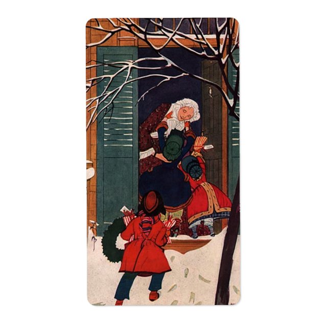 Etiqueta Natal na casa da avó (Frente)