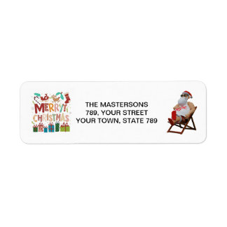 Etiqueta Natal & Papai Noel personalizado