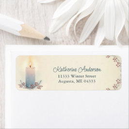 Etiqueta Natal Personalizado com Luz de Vela Endereço