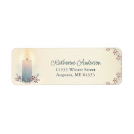 Etiqueta Natal Personalizado com Luz de Vela Endereço