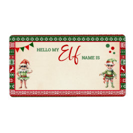 Etiqueta Natal Qual é o seu Jogo do Elfo Suéter Feio