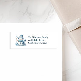 Etiqueta Natal Russo Cozy Azul