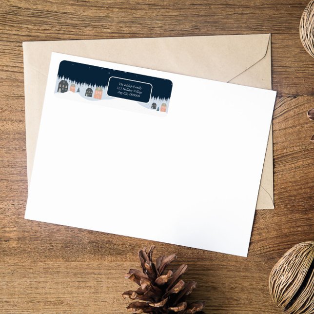 Etiqueta Natal Russo do inverno (Criador carregado)