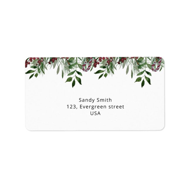 Etiqueta Natal Sempre Verde  (Frente)