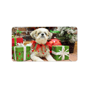 Etiqueta Natal - Shih Tzu - Bailey