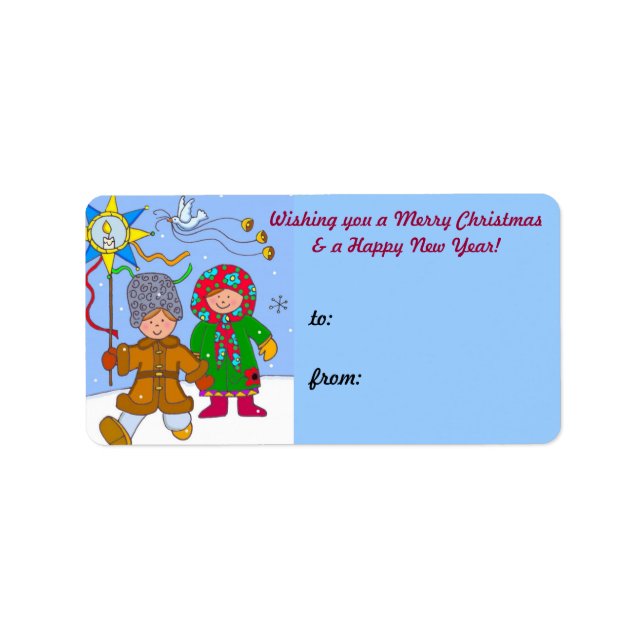 Etiqueta Natal ucraniano (Frente)