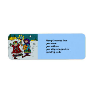 Etiqueta Natal ucraniano Carollers