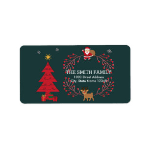 Etiqueta Natal Vintage Feriado