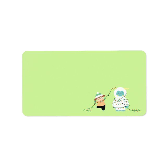 Etiqueta Natal Yeti (Frente)