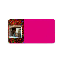 Natividade da vila sob estrelas multicoloridas da