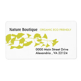 Etiqueta Nature Green Autumn Ouro Ginkgo