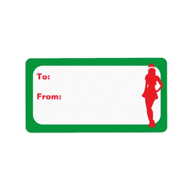 Etiqueta Naughty Xmas Elf (Frente)