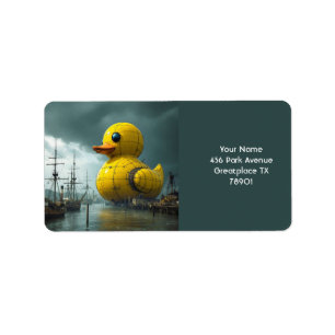 Etiqueta Navio de Guerra do Pato Fantasy