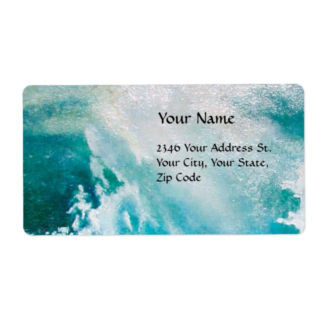 Etiqueta Navio no mar em tempestade (Frente)