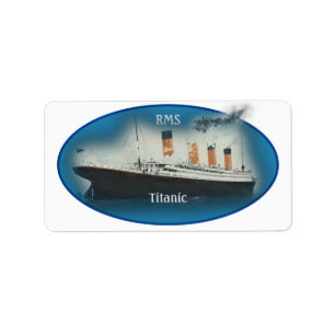Etiqueta Navio Titanic Maritime Blue Star Line