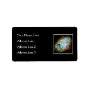 Etiqueta Nebulosa do Caranguejo - Telescópio Hubble