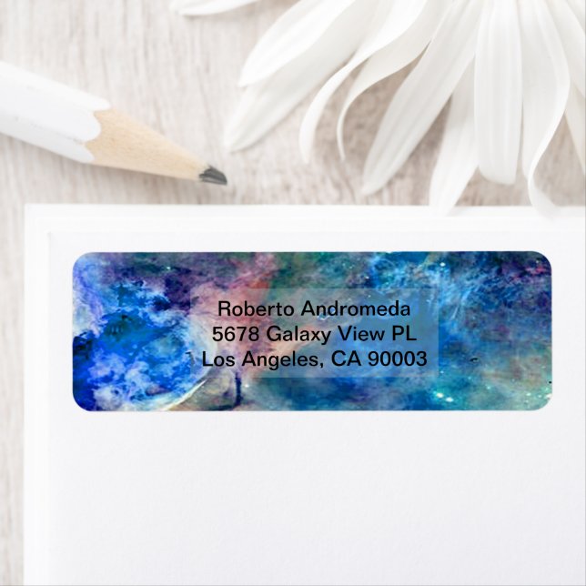 Etiqueta Nebulosa Eta Carinae - Azul Avançado, Endereço ZGO (Insitu)