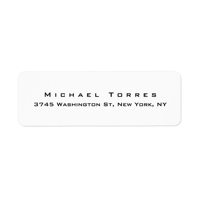 Etiqueta Negra e Branca Criativa Simples Moderna (Frente)