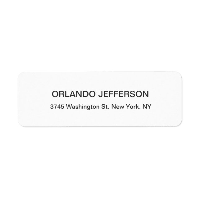 Etiqueta Negra profissional e branca moderna, elegante (Frente)