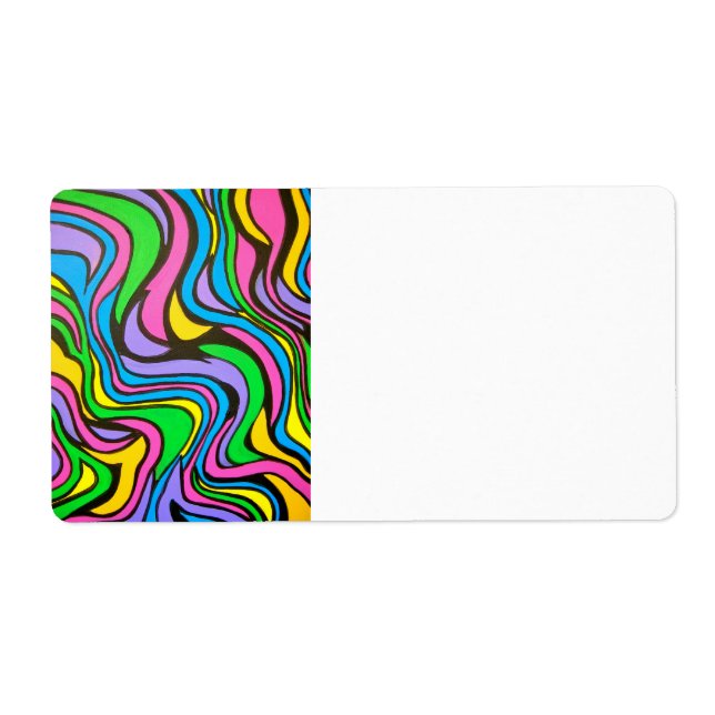 Etiqueta Neon Brook-Psychedelic Arte Moderna (Frente)