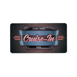 Etiqueta Neon Cruise-In Sticker Labels