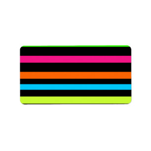 Etiqueta Neon stripes