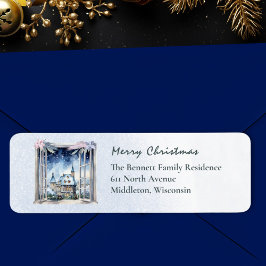 Etiqueta Neve Inverno Feriado de Cena de Inverno acentua o 