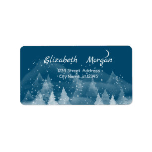 Etiqueta Neve na paisagem de inverno