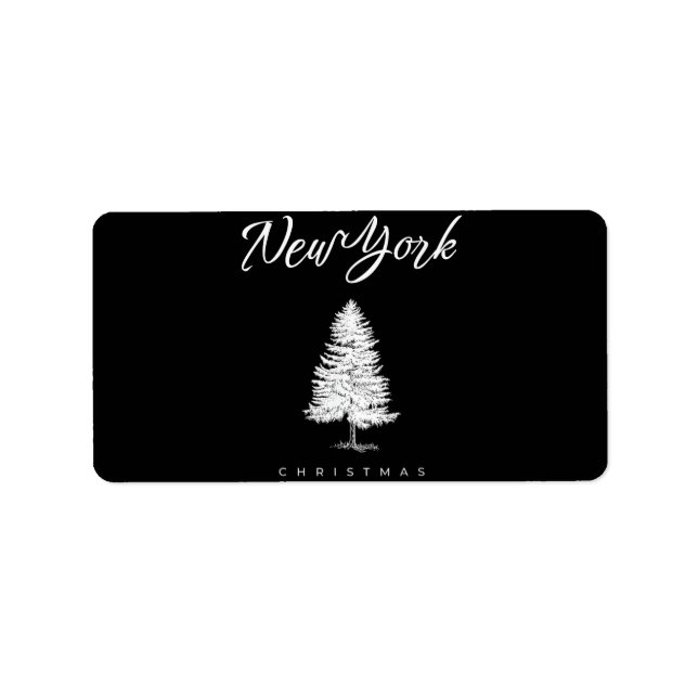 Etiqueta New York Christmas (Frente)