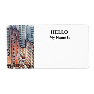 Etiqueta New York NY - Cluster of Skyscrapers c1900