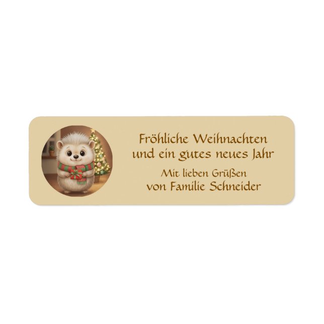 Etiqueta Niko flauschiger Weihnachtsgruß Aufkleber (Frente)