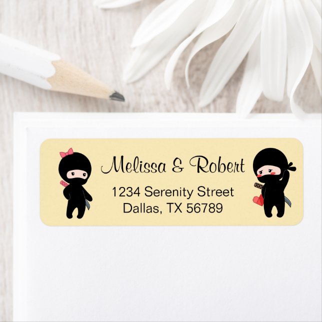 Etiqueta Ninja Pair, Boy e Girl (Insitu)